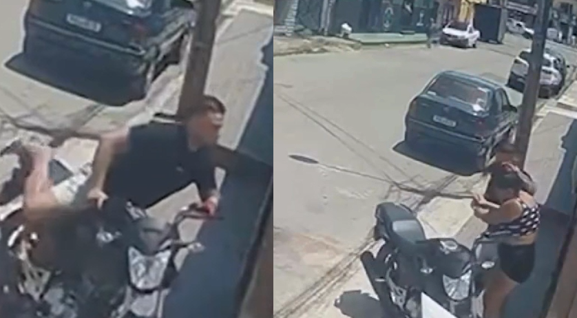 HOMEM INVAD3 ESTABELECIMENTO E ARR@STA MULHER PELOS CABELOS EM AGR3SSÃ0 FILMADA POR CÂMERAS